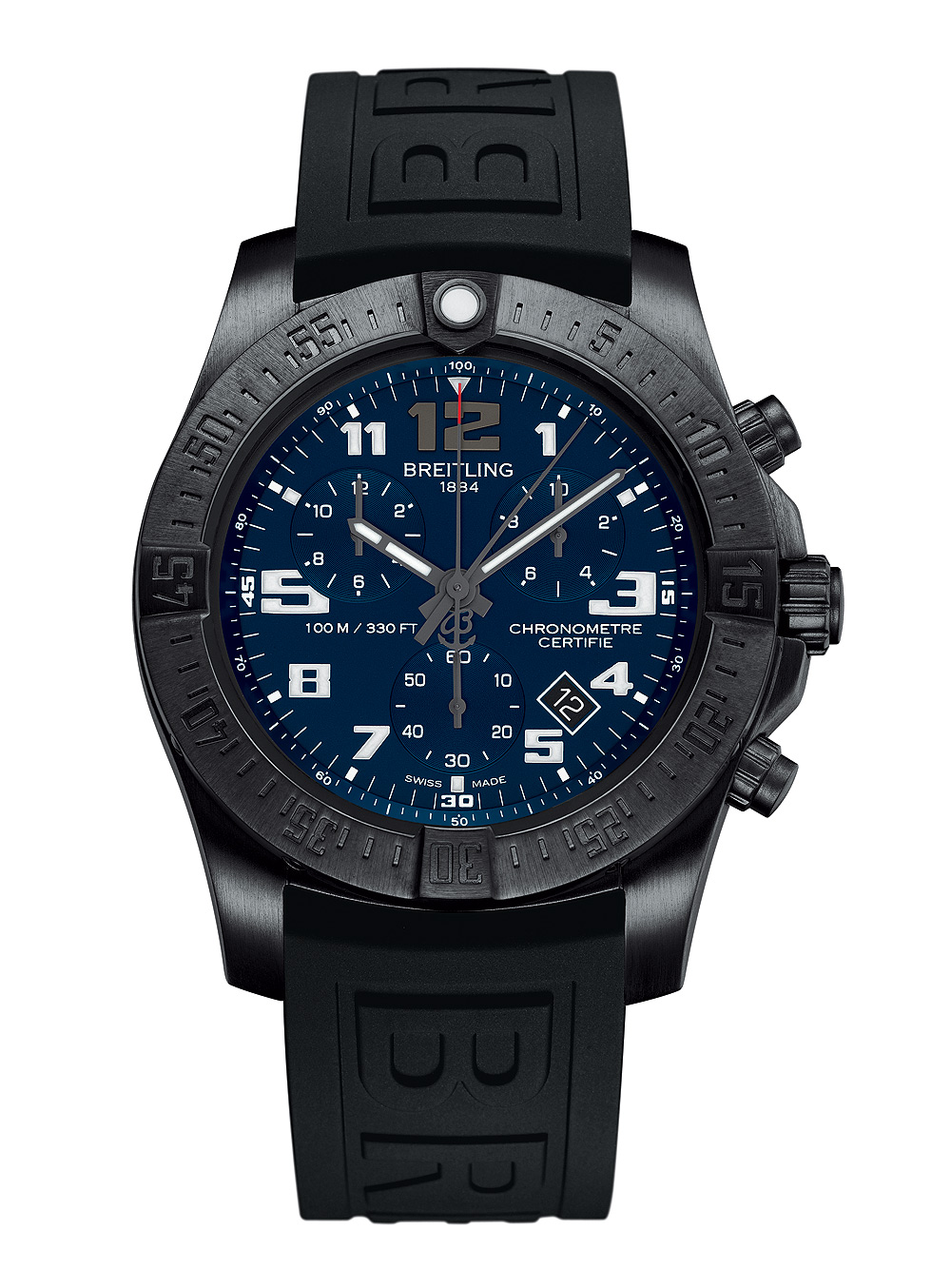 pre owned Breitling V7333010 / C939 / 152S / M20SS. 1 Chronospace Evo Night Mission watches